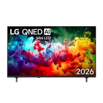 Vooraanzicht van 55 inch LG QNED AI QNED71 Mini LED 4K Smart TV 2026 55QNED71B6B
